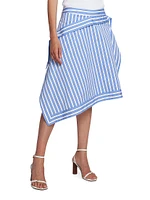 Stripe Cotton Handkerchief Skirt