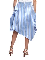 Stripe Cotton Handkerchief Skirt