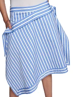 Stripe Cotton Handkerchief Skirt