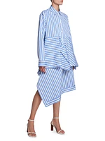 Stripe Cotton Handkerchief Skirt