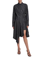 Stripe Cotton Deconstructed Shirtdress