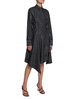 Stripe Cotton Deconstructed Shirtdress