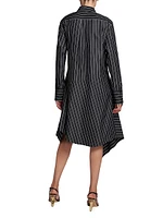 Stripe Cotton Deconstructed Shirtdress