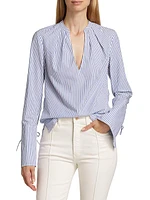 Lila Stripe Cotton Shirt