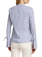 Lila Stripe Cotton Shirt