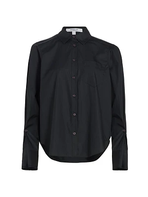 Boxy High-Low Cotton Shirt