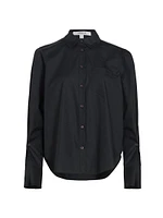 Boxy High-Low Cotton Shirt