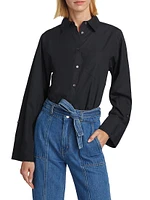 Boxy High-Low Cotton Shirt