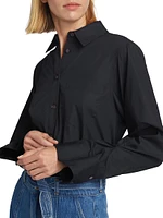 Boxy High-Low Cotton Shirt