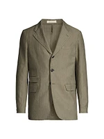 Catch2 Pinstriped Linen & Cotton-Blend Blazer