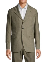 Catch2 Pinstriped Linen & Cotton-Blend Blazer