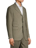 Catch2 Pinstriped Linen & Cotton-Blend Blazer