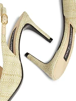 Raffia 60MM Slingback Pumps