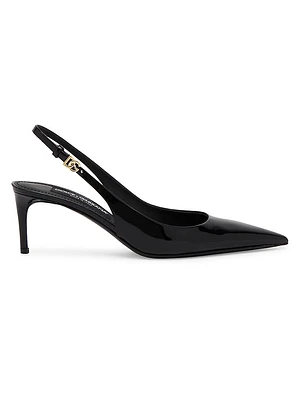 60MM Leather Slingback Pumps