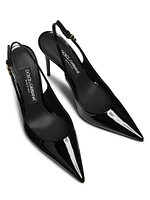 101MM Patent Leather Slingback Pumps