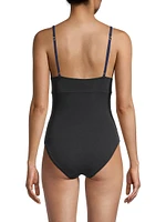 Niki Colorblocked V-Neck Swimsuit