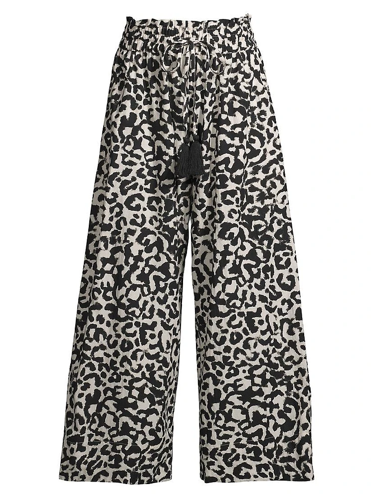 Brooke Cotton-Blend Drawstring Pants