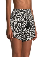 Vicki Leopard Drawstring Shorts