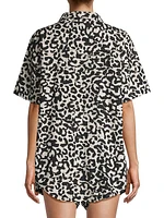 Michelle Leopard-Printed Cotton-Blend Shirt