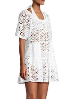 Kelly Eyelet Cover-Up Minidress