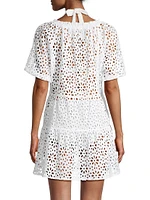 Kelly Eyelet Cover-Up Minidress