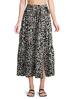 Jenni Tiered Cotton-Blend Midi-Skirt