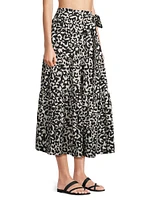 Jenni Tiered Cotton-Blend Midi-Skirt