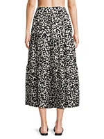 Jenni Tiered Cotton-Blend Midi-Skirt