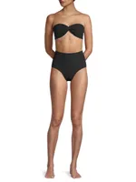 Loryn Twist-Front Halter Bikini Top