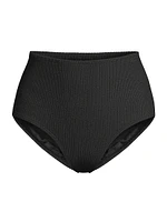 Textured High-Rise Bikini Bottom