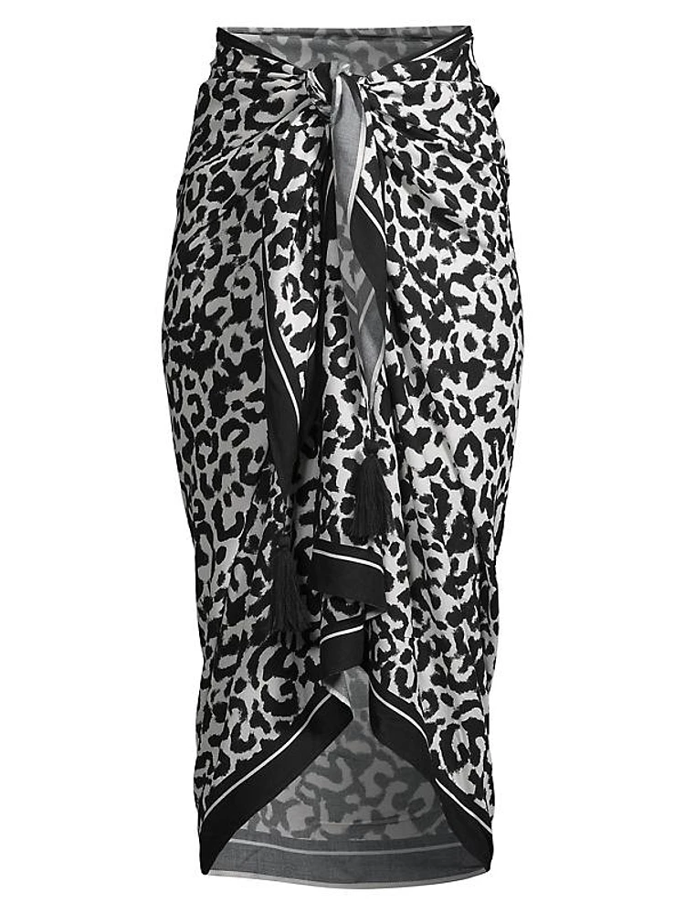 Melanie Leopard-Printed Pareo Cover-Up