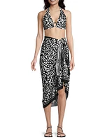 Melanie Leopard-Printed Pareo Cover-Up