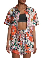 Michelle Boxy Floral Cotton Shirt