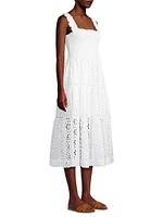 Kristen Cotton Eyelet Midi-Dress