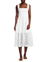 Kristen Cotton Eyelet Midi-Dress