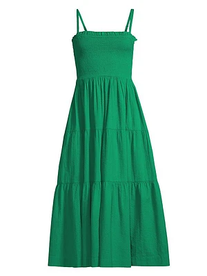 Kristen Cotton Tiered Midi-Dress