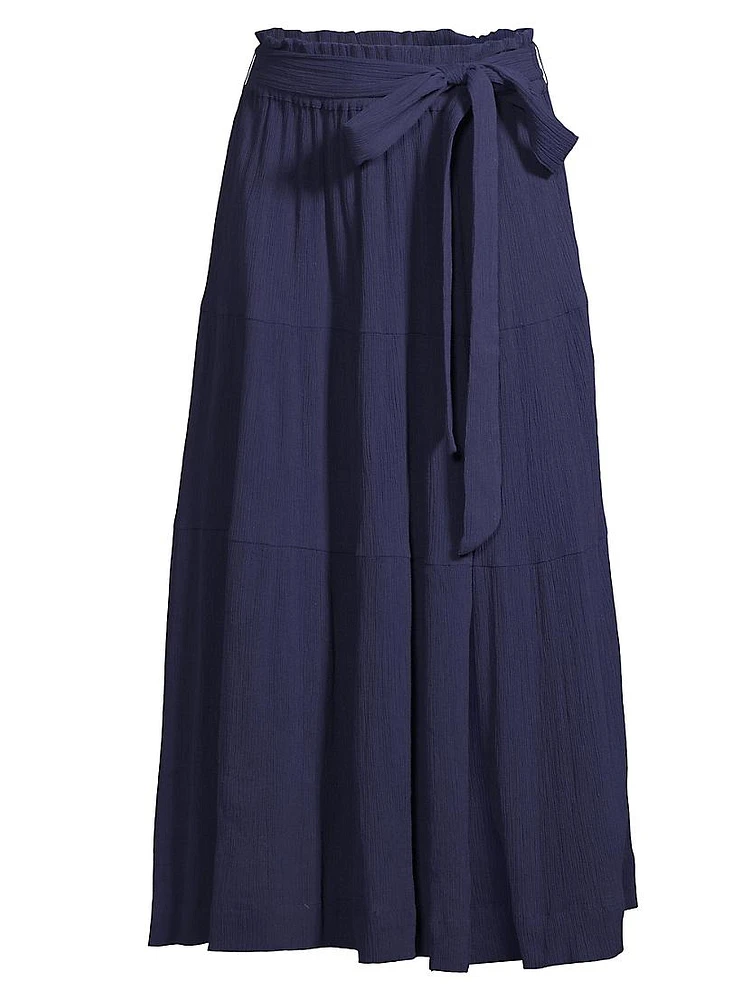 Jenni Cotton Tie-Waist Maxi Skirt