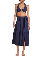 Jenni Cotton Tie-Waist Maxi Skirt