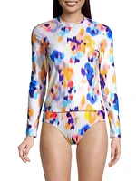 Stephanie Printed Rashguard Top