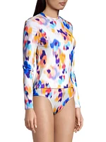 Stephanie Printed Rashguard Top