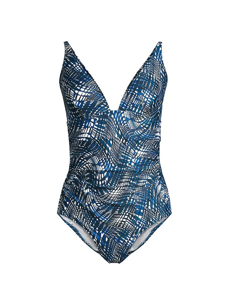 Niki Abstract-Print One-Piece Swimsuit