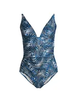 Niki Abstract-Print One-Piece Swimsuit