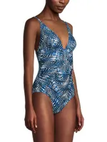 Niki Abstract-Print One-Piece Swimsuit