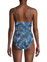 Niki Abstract-Print One-Piece Swimsuit