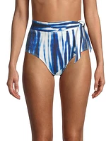 Tie-Dye Side-Tie Bikini Bottom