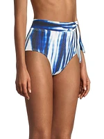 Tie-Dye Side-Tie Bikini Bottom