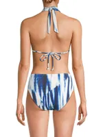 Allison Abstract Halterneck Bikini Top