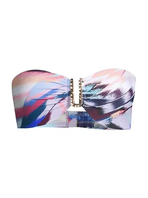 Cindy Abstract Bandeau Bikini Top