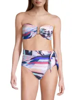 Cindy Abstract Bandeau Bikini Top