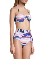 Cindy Abstract Bandeau Bikini Top